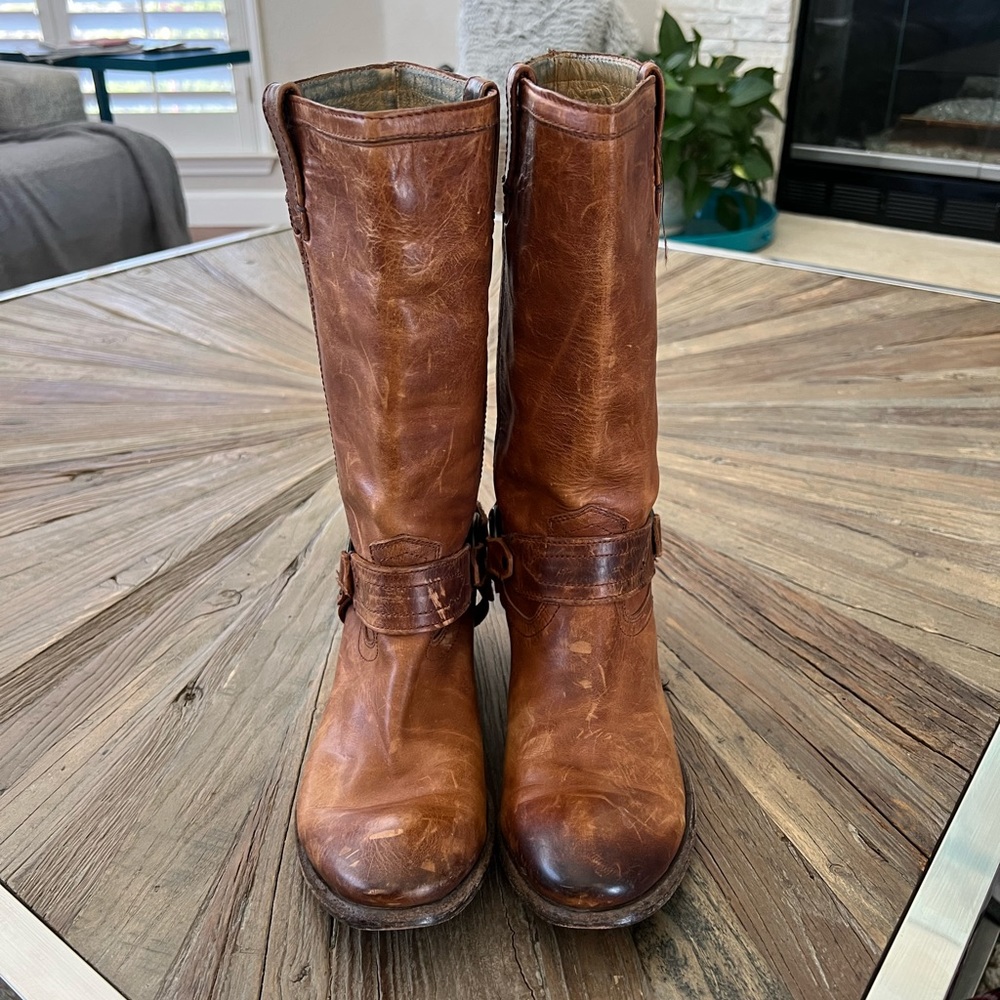 Frye Brown Heeled Boots
